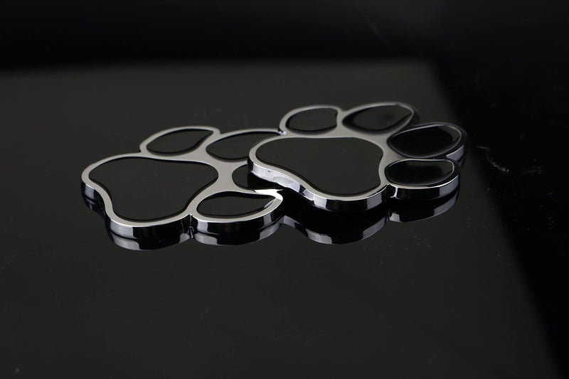 Fsforcar Paw Print Car Decal, 3D Chrome Dog Paw Footprint Metal Sticker for Auto, Motorcycle - Image 4